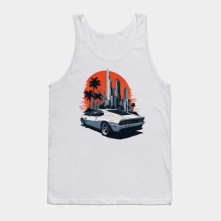 Street Car Miami City T-shirt Design Tank Top